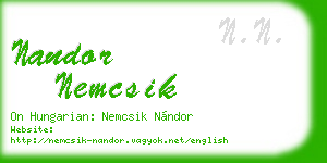 nandor nemcsik business card